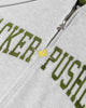Jacker x Pusher - Hoodie - Heather Grey - Embroidery Logo