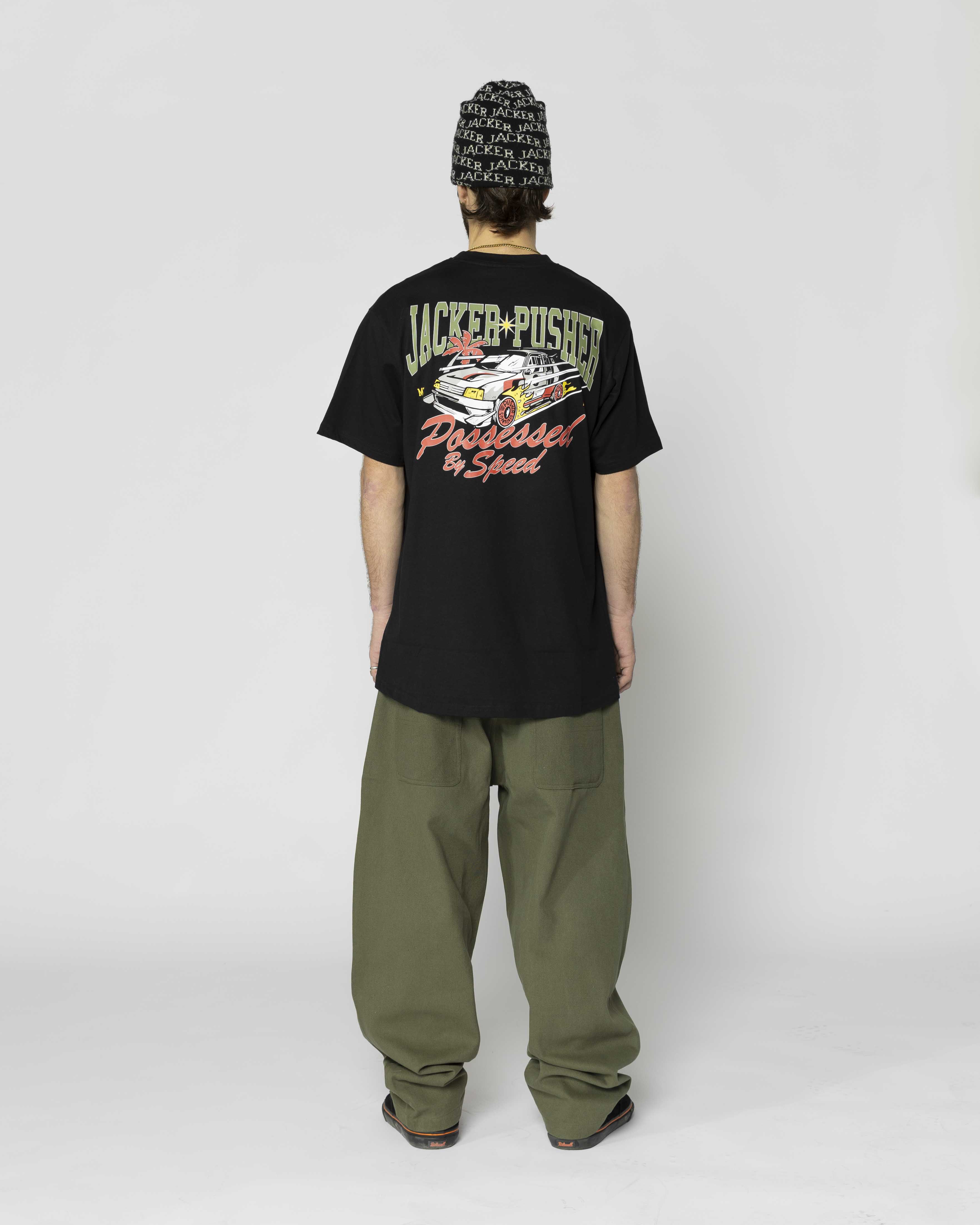 JACKER X PUSHER - T-SHIRT - BLACK