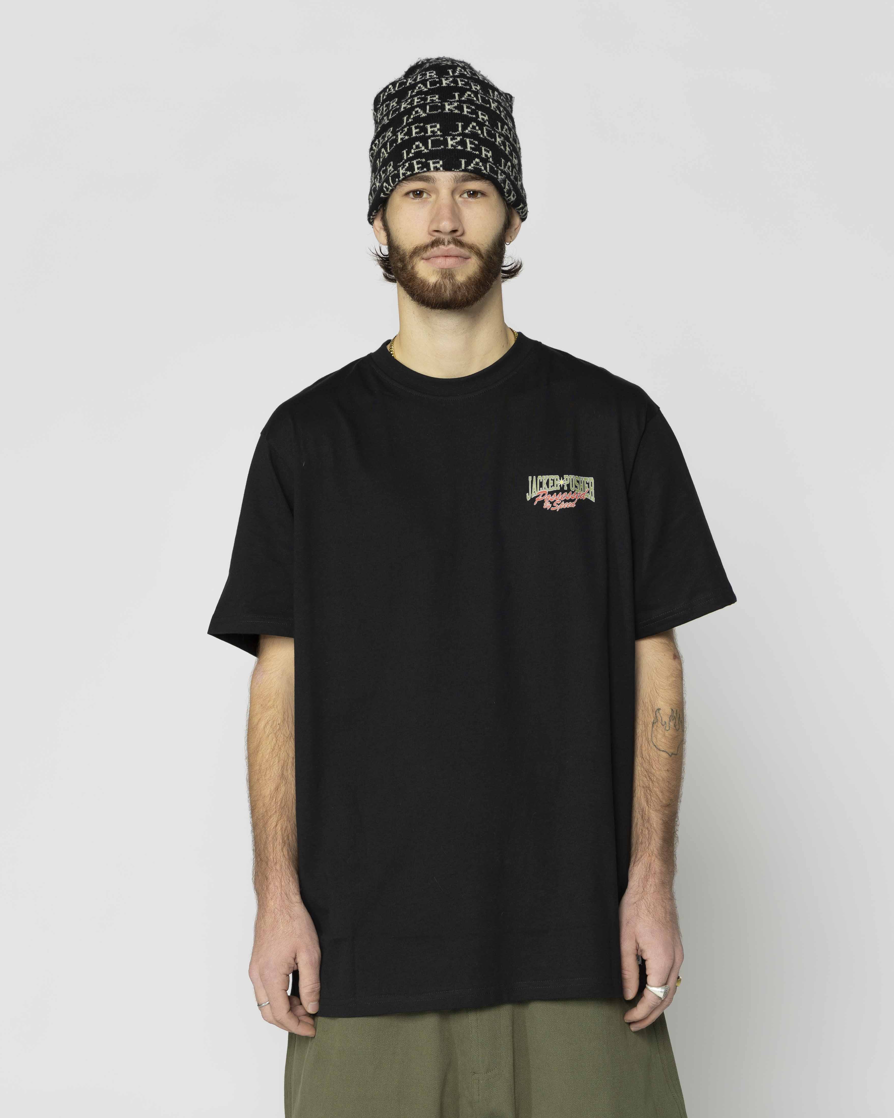 JACKER X PUSHER - T-SHIRT - BLACK