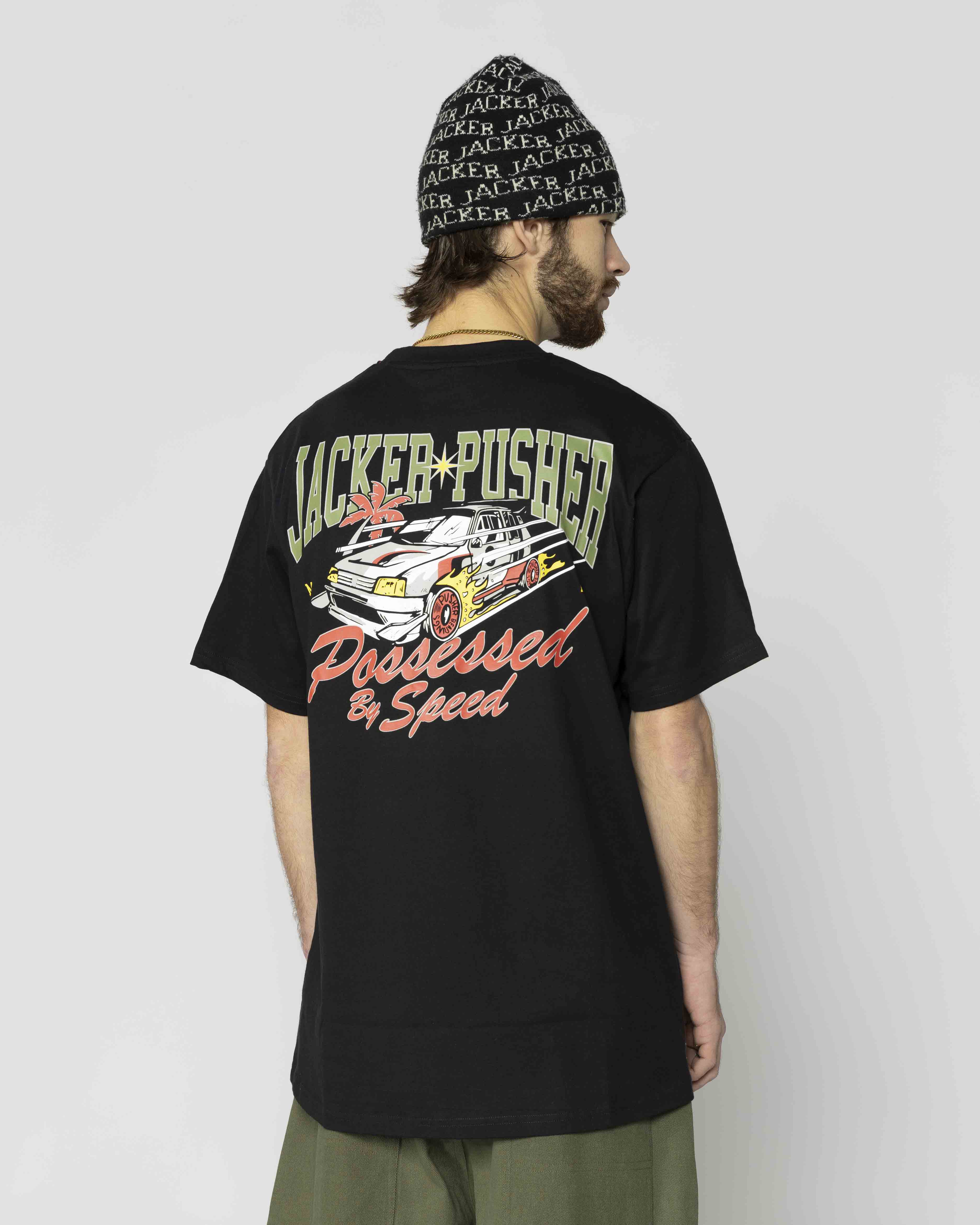 JACKER X PUSHER - T-SHIRT - BLACK