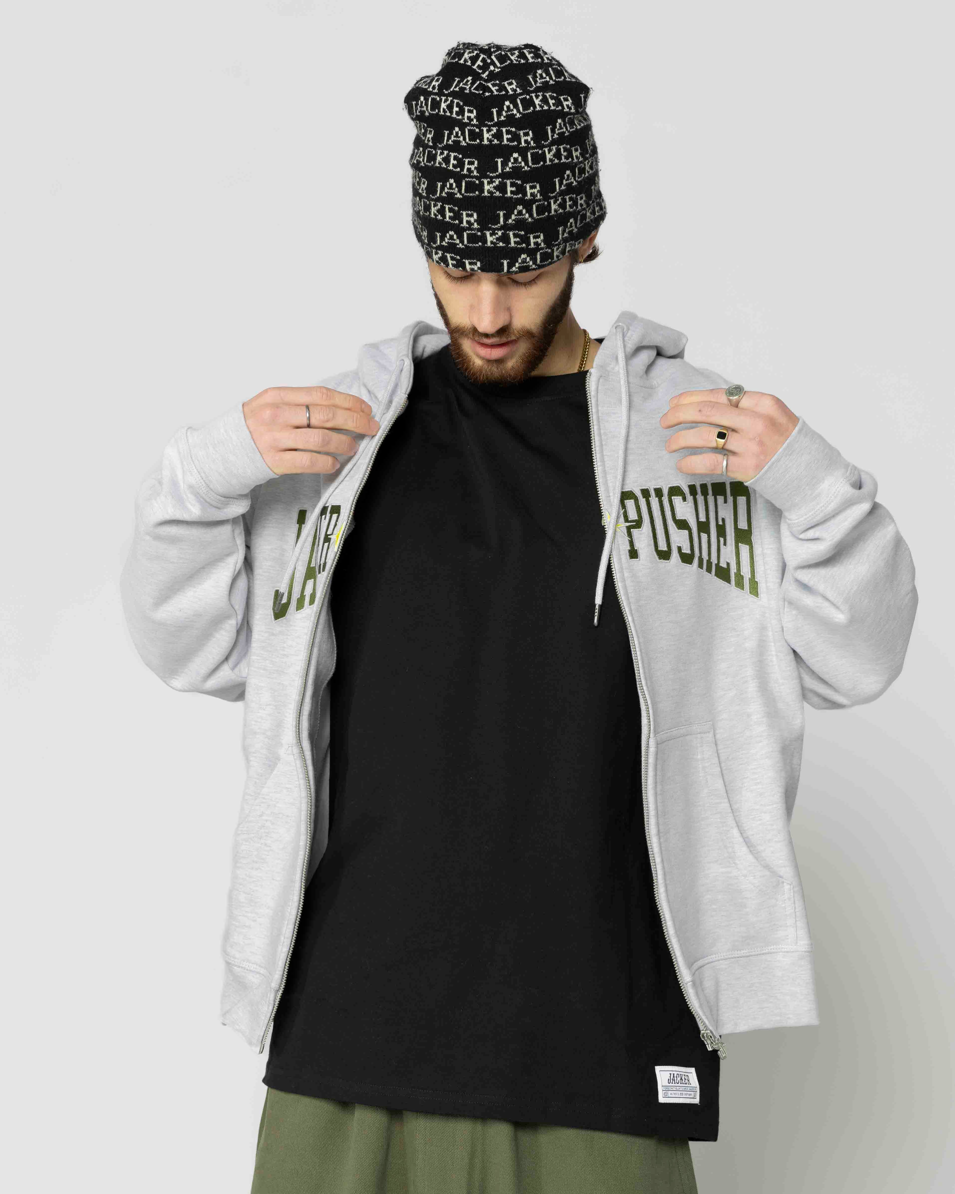 Jacker x Pusher - Hoodie - Heather Grey